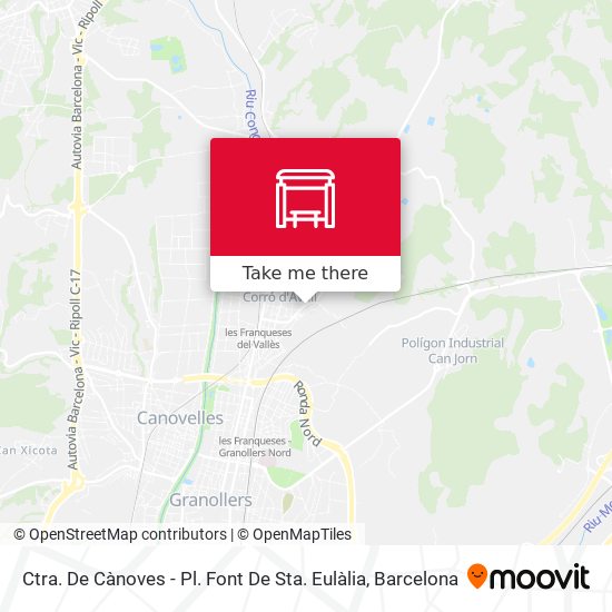 Ctra. De Cànoves - Pl. Font De Sta. Eulàlia map