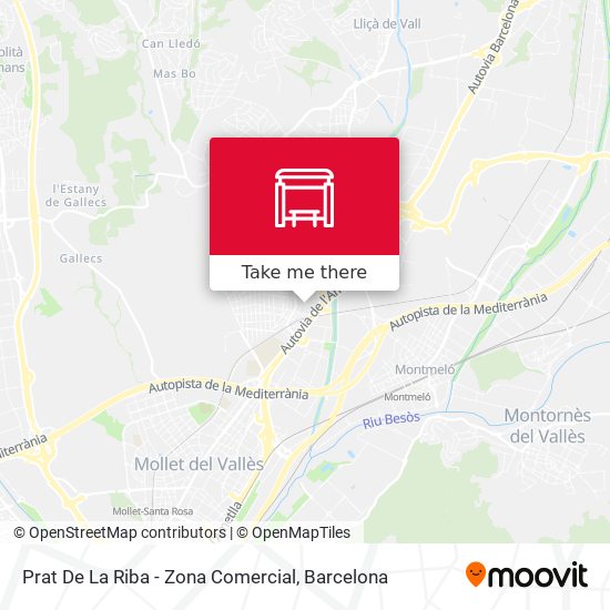 Prat De La Riba - Zona Comercial map