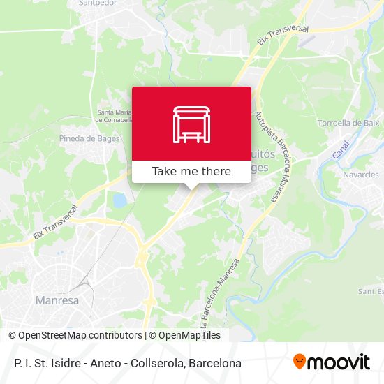 P. I. St. Isidre - Aneto - Collserola map