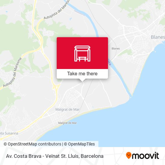 Av. Costa Brava - Veïnat St. Lluís map