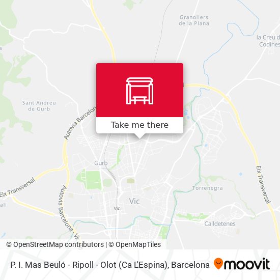 P. I. Mas Beuló - Ripoll - Olot (Ca L'Espina) map