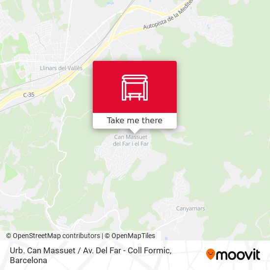 Urb. Can Massuet / Av. Del Far - Coll Formic map