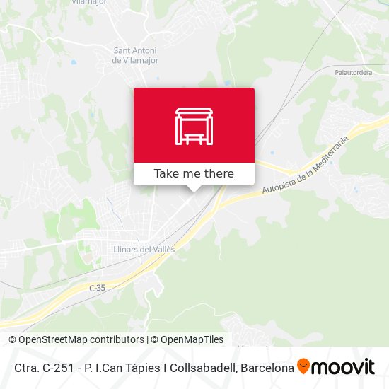 Ctra. C-251 - P. I.Can Tàpies I Collsabadell map