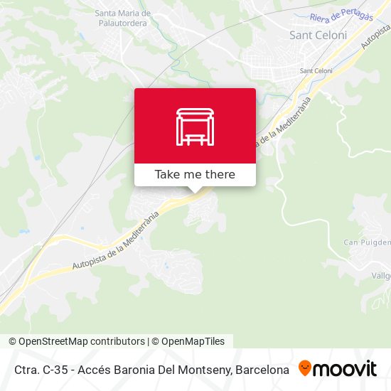 Ctra. C-35 - Accés Baronia Del Montseny map
