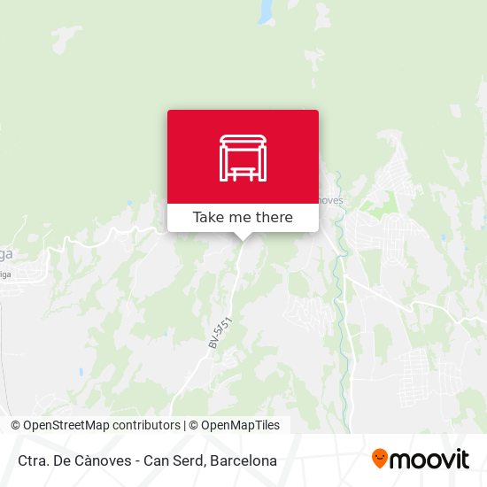 Ctra. De Cànoves - Can Serd map