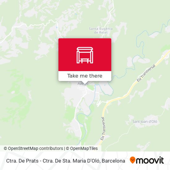 Ctra. De Prats - Ctra. De Sta. Maria D'Oló map