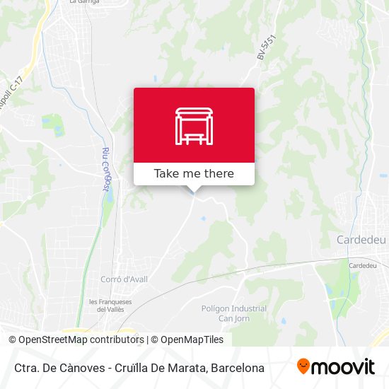 Ctra. De Cànoves - Cruïlla De Marata map