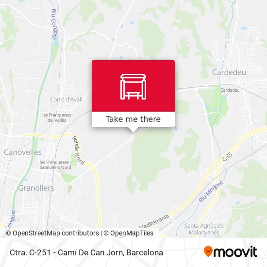 Ctra. C-251 - Camí De Can Jorn map