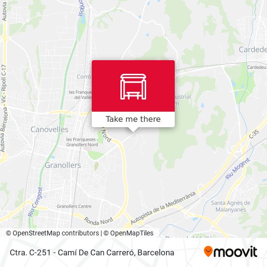 Ctra. C-251 - Camí De Can Carreró map