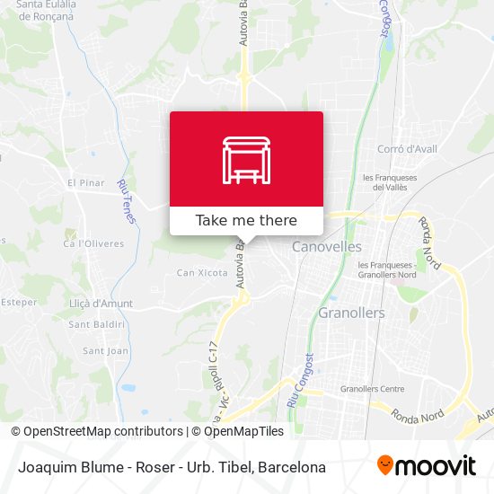Joaquim Blume - Roser - Urb. Tibel map