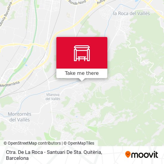 Ctra. De La Roca - Santuari De Sta. Quitèria map