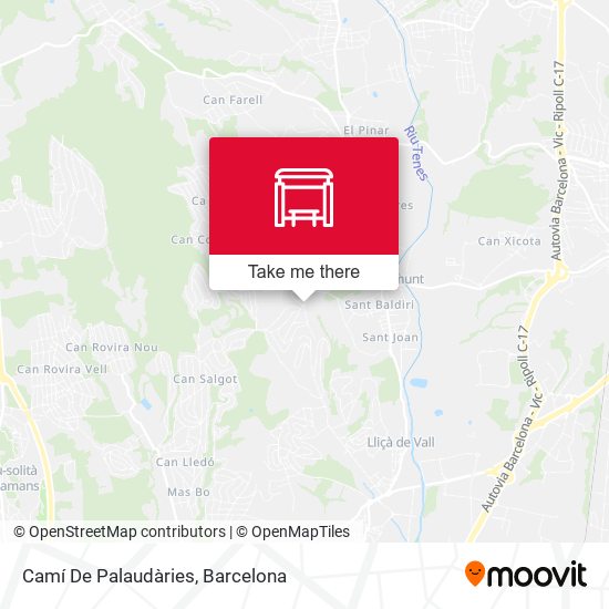 Camí De Palaudàries map