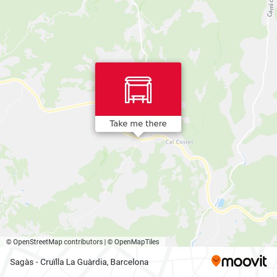 Sagàs - Cruïlla La Guàrdia map