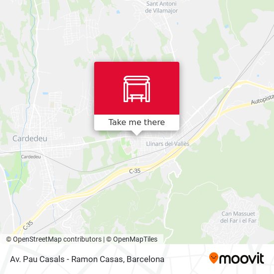 mapa Av. Pau Casals - Ramon Casas