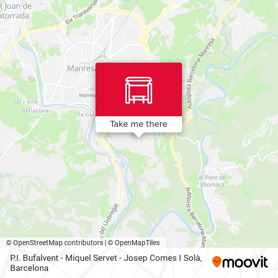 P.I. Bufalvent - Miquel Servet - Josep Comes I Solà map