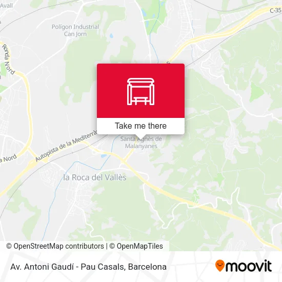 Av. Antoni Gaudí - Pau Casals map