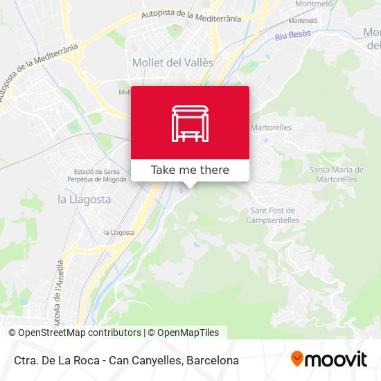 Ctra. De La Roca - Can Canyelles map
