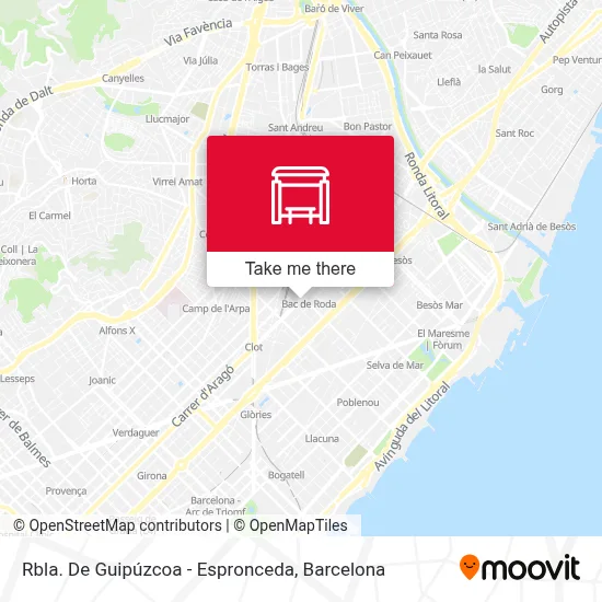 Rbla. De Guipúzcoa - Espronceda map