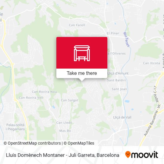 Lluís Domènech Montaner - Juli Garreta map