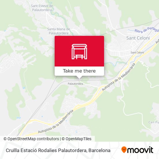 Cruïlla Estació Rodalies Palautordera map