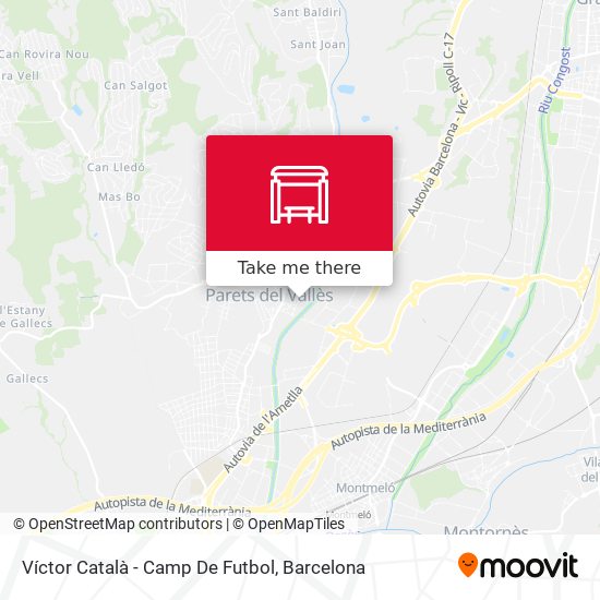 Víctor Català - Camp De Futbol map
