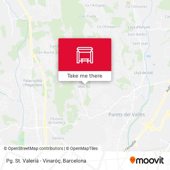 Pg. St. Valerià - Vinaróç map