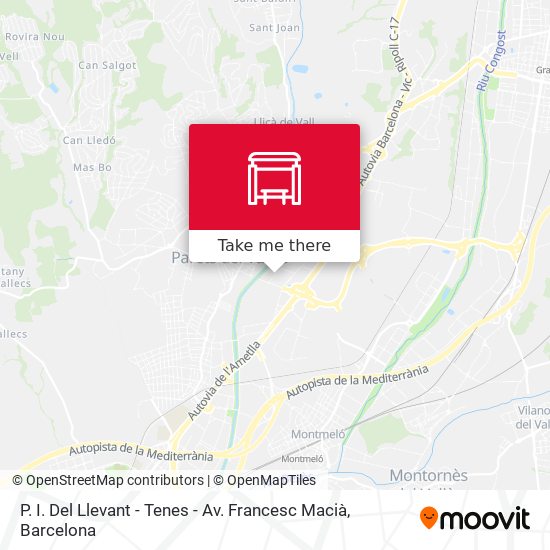 P. I. Del Llevant - Tenes - Av. Francesc Macià map