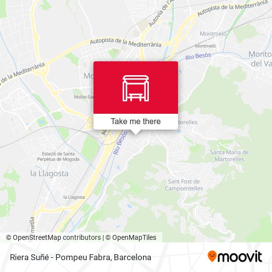 Riera Suñé - Pompeu Fabra map