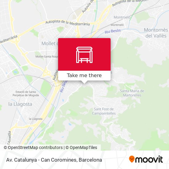 Av. Catalunya - Can Coromines map
