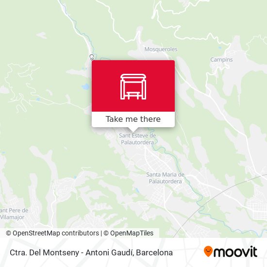 Ctra. Del Montseny - Antoni Gaudí map