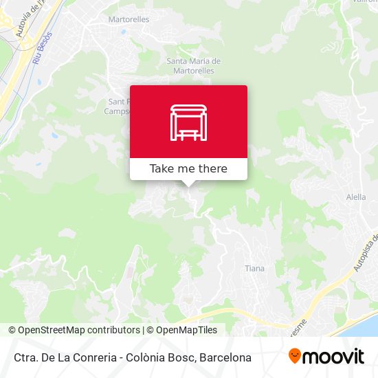 Ctra. De La Conreria - Colònia Bosc map