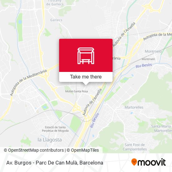 Av. Burgos - Parc De Can Mulà map