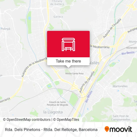 mapa Rda. Dels Pinetons - Rtda. Del Rellotge