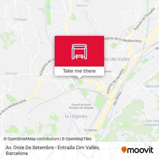 Av. Onze De Setembre - Entrada Cim Vallès map