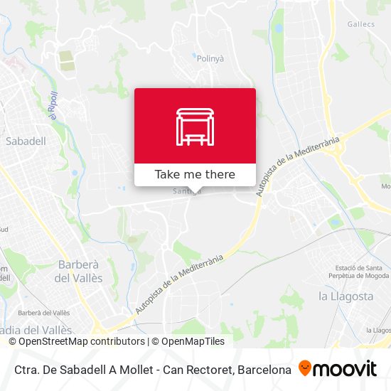 Ctra. De Sabadell A Mollet - Can Rectoret map
