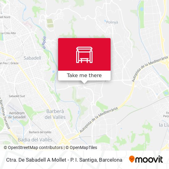 Ctra. De Sabadell A Mollet - P. I. Santiga map