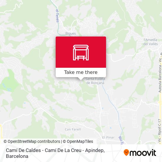 Camí De Caldes - Camí De La Creu - Apindep map