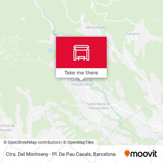 Ctra. Del Montseny - Pl. De Pau Casals map