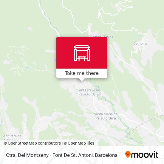 Ctra. Del Montseny - Font De St. Antoni map