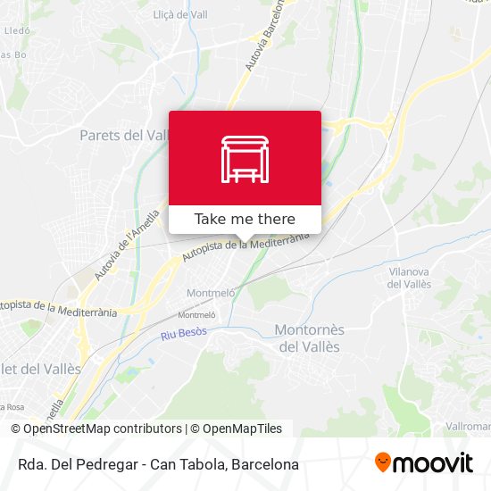 Rda. Del Pedregar - Can Tabola map