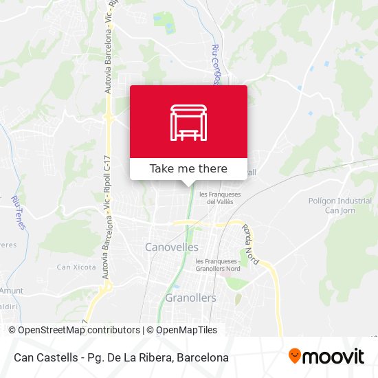 Can Castells - Pg. De La Ribera map