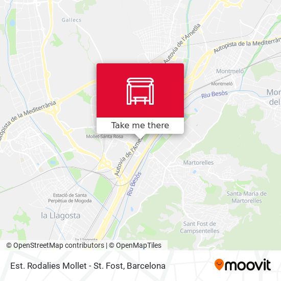 Est. Rodalies Mollet - St. Fost map