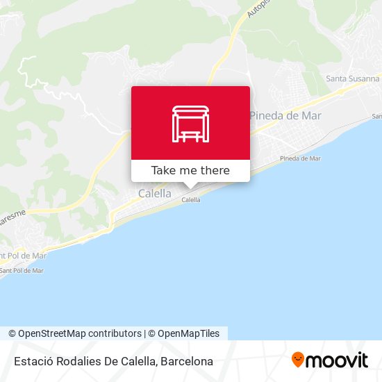 mapa Estació Rodalies De Calella