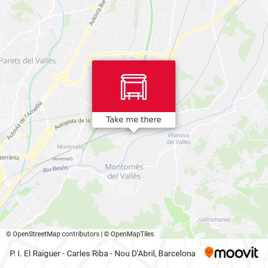 P. I. El Raiguer - Carles Riba - Nou D'Abril map