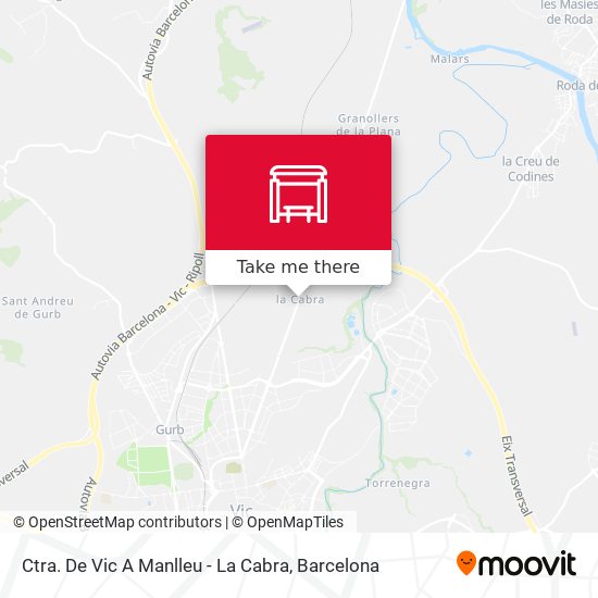 Ctra. De Vic A Manlleu - La Cabra map