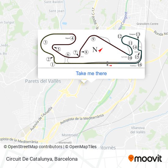 mapa Circuit De Catalunya