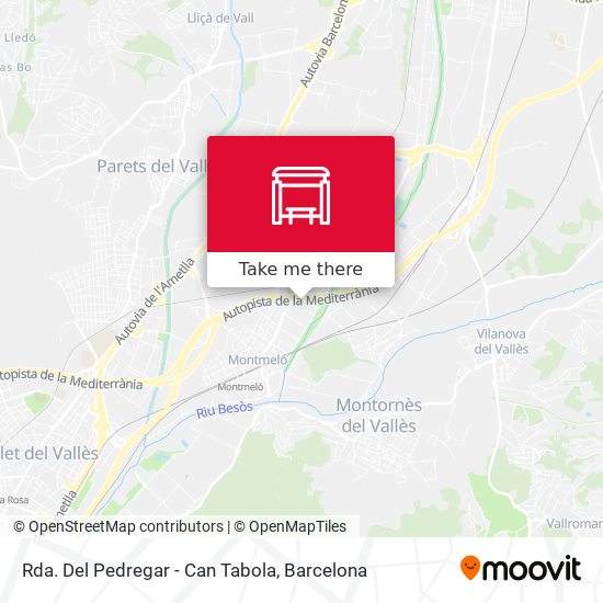 Rda. Del Pedregar - Can Tabola map