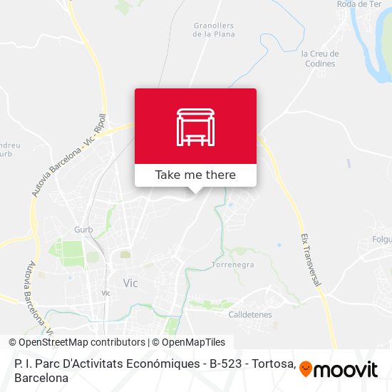 P. I. Parc D'Activitats Económiques - B-523 - Tortosa map