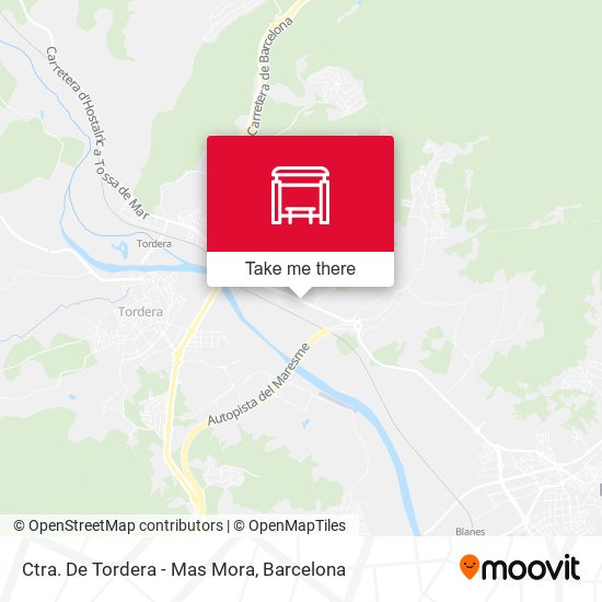 Ctra. De Tordera - Mas Mora map