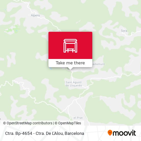 Ctra. Bp-4654 - Ctra. De L'Alou map